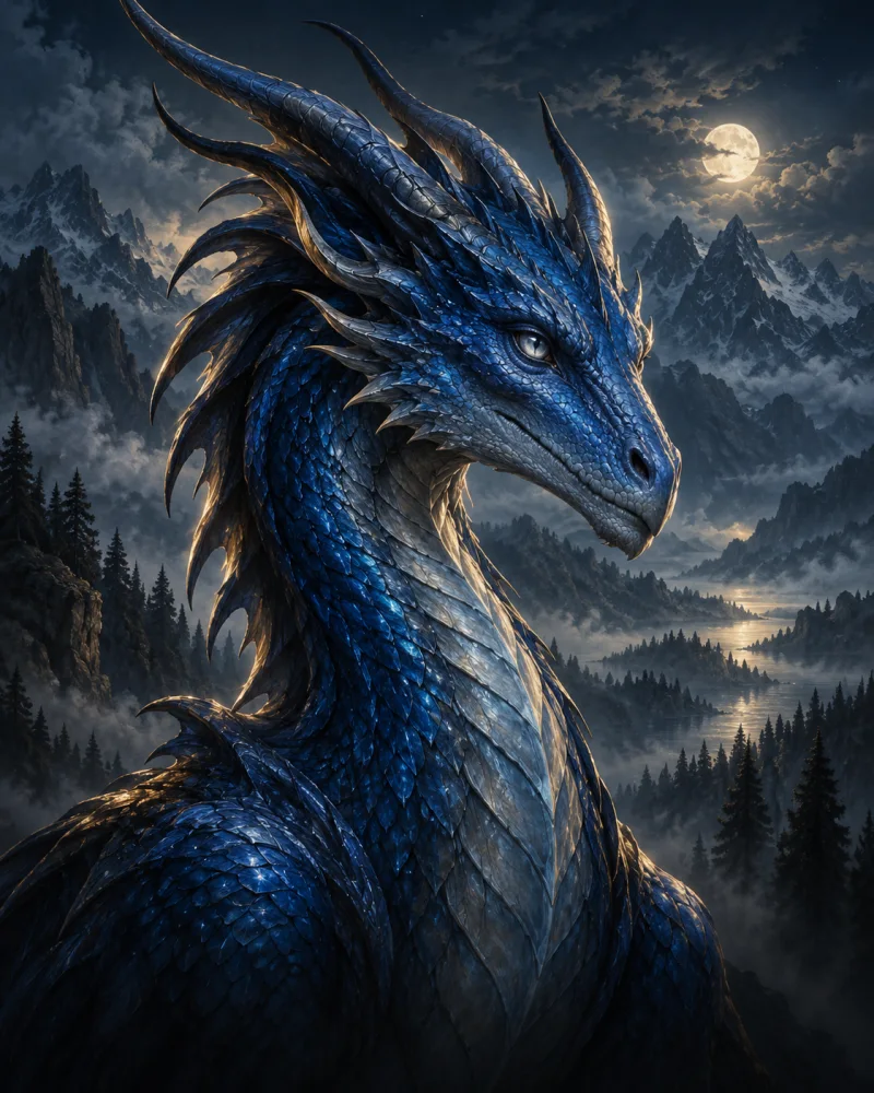 Aureth, our original blue dragon